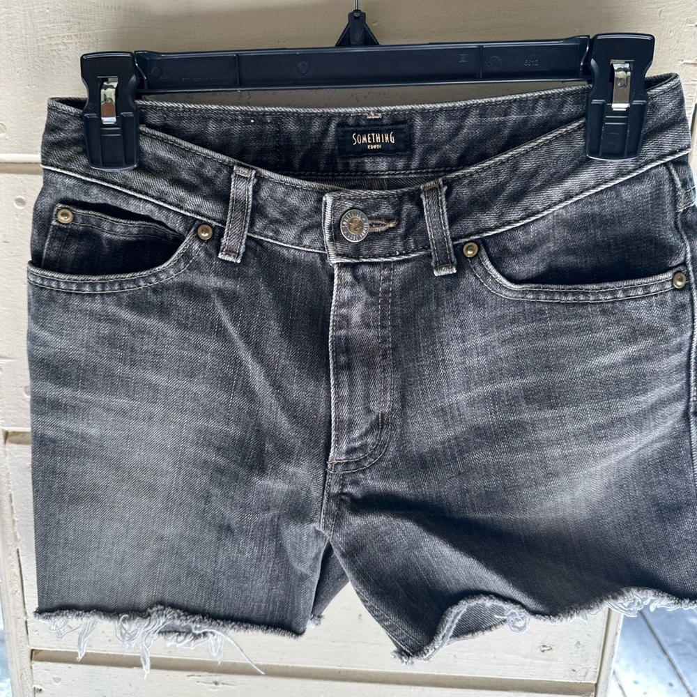 Edwin Something-Cut Off Jean Shorts-Size 28